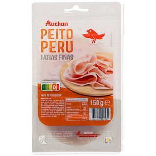 FIAMBRE DE PEITO PERÚ AUCHAN FATIAS FINAS 150G