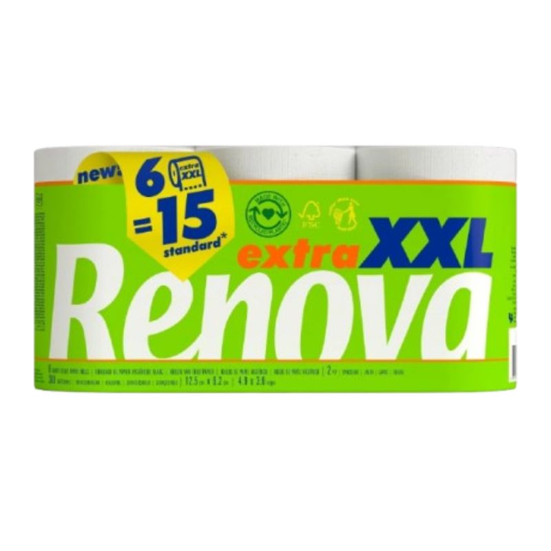 Renova Papel Higiénico Extra XXL Compacto 6 rolos = 15 rolos