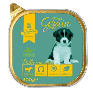 Criadores Puppy Menú Grain Free Pollo Y Pavo Tarrina Para Perros 0.3Kg