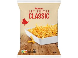 BATATA AUCHAN PRÉ-FRITAS CLASSIC PARA FRITAR 2.5KG
