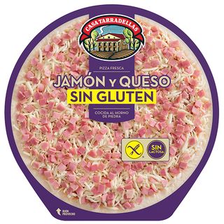 Casa Tarradellas pizza jamón y queso sin gluten 420 gr