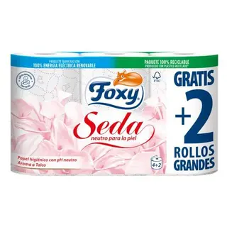 Foxy Papel Higienico Seda 3 Capas 4+2 Rollos