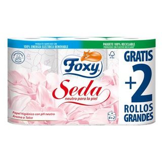 Foxy Papel Higienico Seda 3 Capas 4+2 Rollos