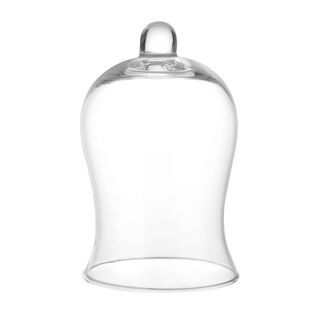 Portacandela coppa a innesto - in vetro, 14x8,5 cm