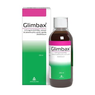 Glimbax, 0,74 mg / ml (0,074%), roztwór do płukania jamy ust