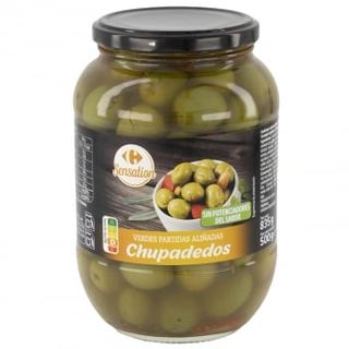 Aceitunas Verdes Partidas Chupaderos Sensation Carrefour 500 G.