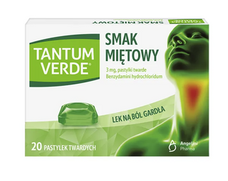 Tantum Verde o smaku miętowym 3 mg 20 pastyl.