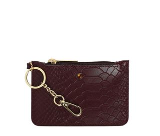 Batycki Miniportfel na karty i klucze, Skóra Pyton Bordowy