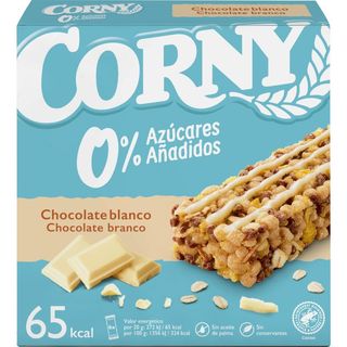 Barrita Corny 0% Chocolate Blanco Pack 6 Unds X 20 Grs
