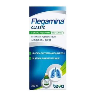 Flegamina o smaku miętowym bez cukru 4 mg/5 ml 200 ml