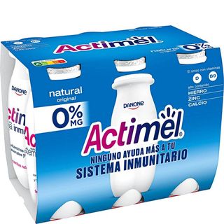 ACTIMEL Yogur Líquido Desnatado Natural 6X100 G