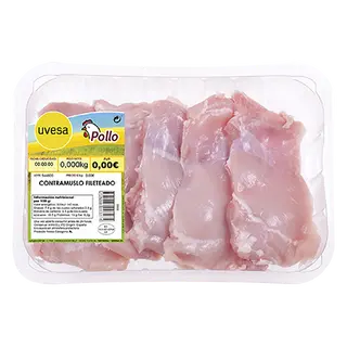 Contramuslos De Pollo Sin Piel Uvesa 600 G