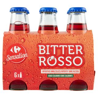 Carrefour Sensation Bitter Rosso 6 x 100 ml