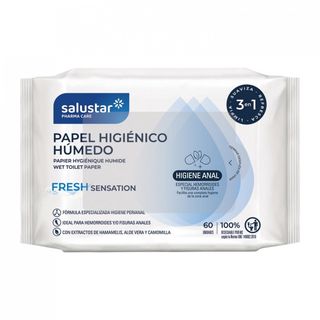 Papel Higiénico Húmedo Especial Hemorroides Salustar 60 Uds.