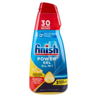 Finish Power Gel Lemon Liquido Lavastoviglie 30 Lavaggi 600 Ml