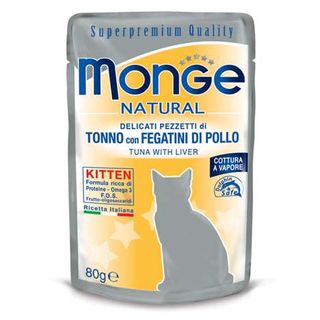 Monge cat natural busta gr.80 kitten tonno fegato