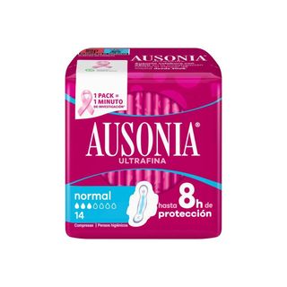 Compresas Normal Con Alas - Ausonia - 14 Uds (131302)