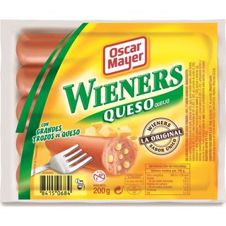 Salchichas Wieners Queso, Paquete 200 G
