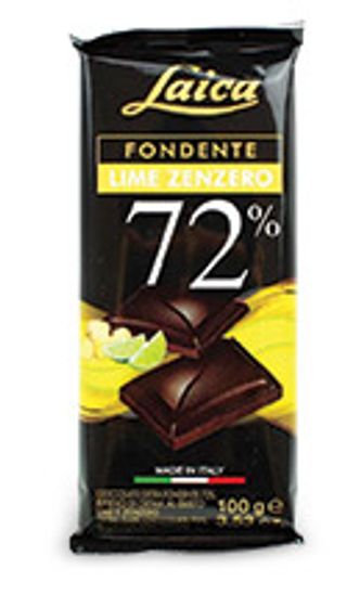 Cioccolato fondente 72% lime e zenzero