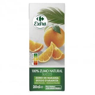 Zumo De Naranja Carrefour Extra Sin Pulpa Pack 6 Briks 20 Cl.