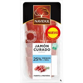 Jamon Curado 25% Menos Sal Navidul Lonchas 50 Gr.