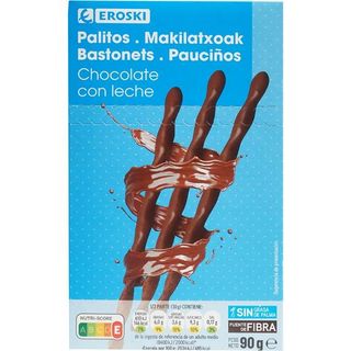 Palitos De Chocolate Con Leche Eroski, Caja  90 G