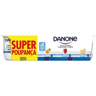 Iogurte Aroma Danone:Morango/Pêssego/Manga 8X120G
