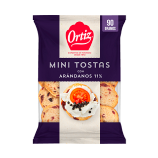 Mini Tostas Arándanos Ortiz 100Gr.
