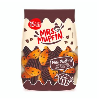 MRS MUFFINS Mini Muffins Chocolate Chips, 225G