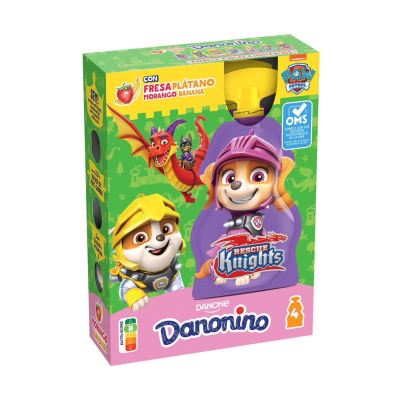 Danonino Iogurte Infantil Pouch de Morango e Banana 4x70g