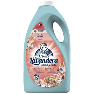 Detergente Líquido Flor De Lis La Antigua Lavandera 90 Lavados