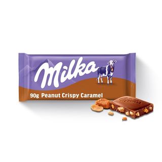 Milka Czekolada Peanut Crispy Caramel, 90 g