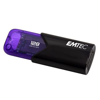 Pendrive Memoria Usb 3.2 Emtec B110 Click Easy 3.2 Morado 128Gb (3126170173188)