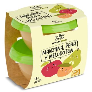 Puré De Manzana, Pera Y Melocotón Dia Fruticampo Pack 2 X 130 G