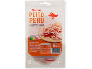 FIAMBRE DE PEITO PERÚ AUCHAN FATIAS FINAS 150G