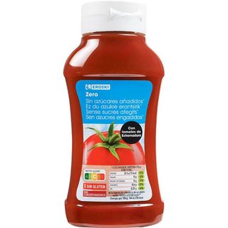 Ketchup Zero Azúcares Eroski, Bote 530 Gr. (25596271)