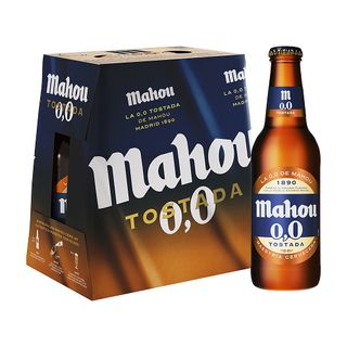 Cerveza Mahou 0.0 Tostada Botella 25 Cl. Pack 6 Uds.