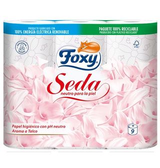 Papel Higienico Foxy Seda Ph Neutro 9 Uds.