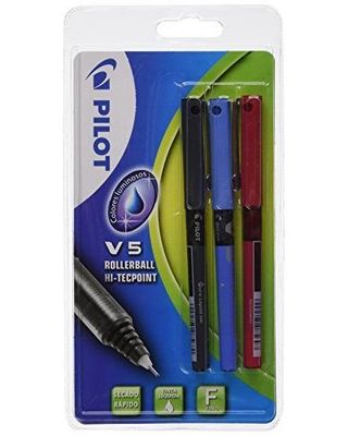Pilot Set De 3 Rotuladores V-Ball 0.5 Roller Negro / Azul / Rojo (8422911001969)