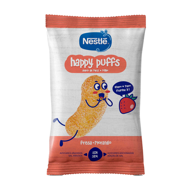 Nestlé Happy Puffs Morango +12M 28g