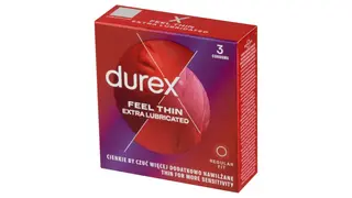 Durex Feel Thin Extra Lubricated Wyrób medyczny prezerwatywy 3 sztuki