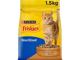 RAÇÃO PARA GATO FRISKIES ESTERILIZADO COM PERU 1.5KG