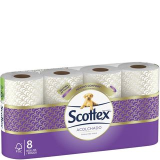 SCOTTEX Papel Higiénico Acolchado 8 Rollos