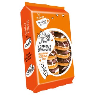 Słodka Chwila Ciastka Kremówki śmietankowo-morelowe, 330 g