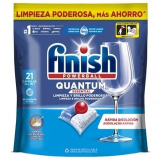 Lavavajillas A Máquina En Pastillas Essential Quantum Finish 21 Ud.