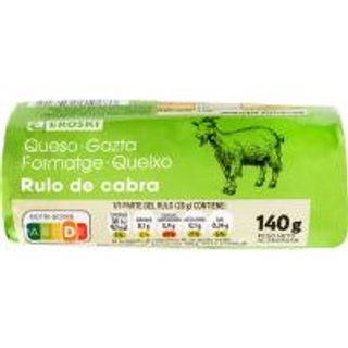 Queso Rulo De Cabra Eroski, Rulo 140 G (17559881)