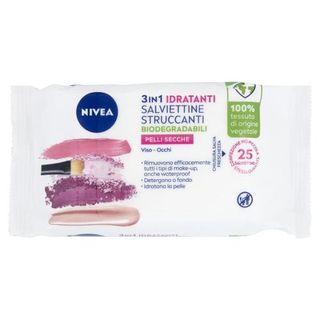 Nivea 3In1 Idratanti Salviettine Struccanti Pelli Secche 25 Pz - 554992