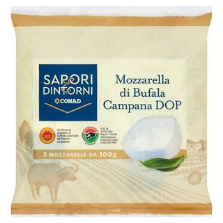 SAPORI & DINTORNI CONAD Mozzarella di Bufala Campana DOP 3 x 100 g - 8003170098862