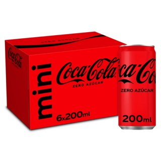 Refresco Coca-Cola Zero Latas 20Cl Pack 6Ud
