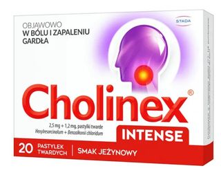 Cholinex Intense o smaku jeżynowym 2,5 mg + 1,2 mg 20 tabletek